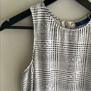 Apt. 9 Black and White Sheath Dress Sleeveless Halter